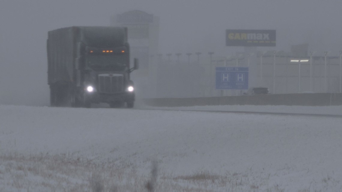 Truckers seek shelter as ice, snow coats roads in St. Louis area
