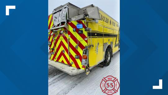 Fire truck struck by tractor-trailer while responding to crash on I-44 ...