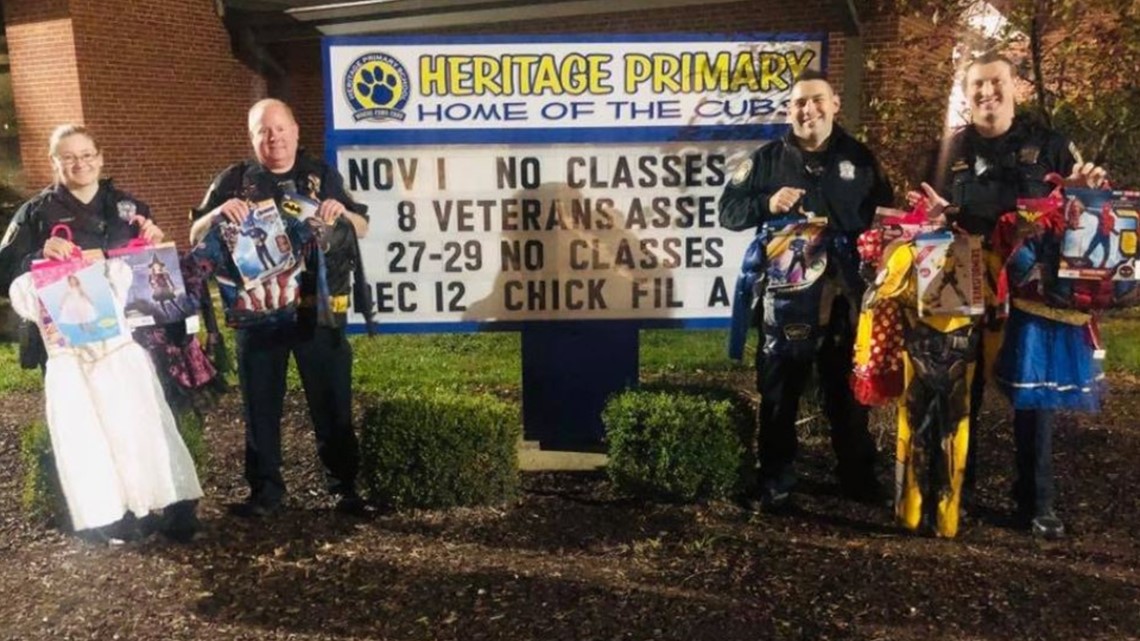 Wentzville news Officers donate Halloween costumes