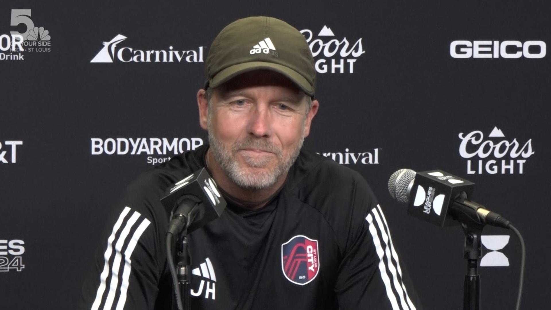 St. Louis CITY SC head coach John Hackworth gave an update on the team ahead of their next match on Friday. They play the Portland Timbers in the Leagues Cup.