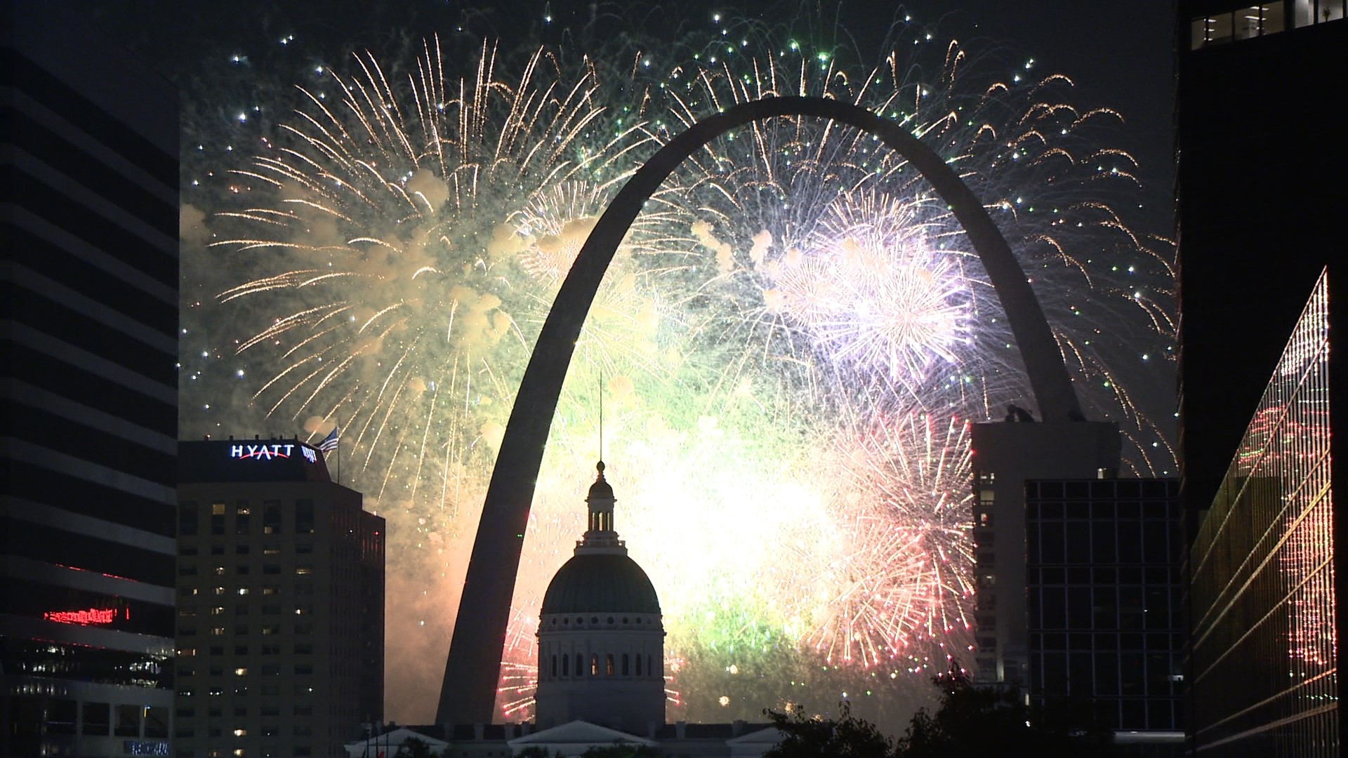 Fireworks shows on Wednesday and Thursday may be rained out as a severe storm system rolls through the St. Louis region.