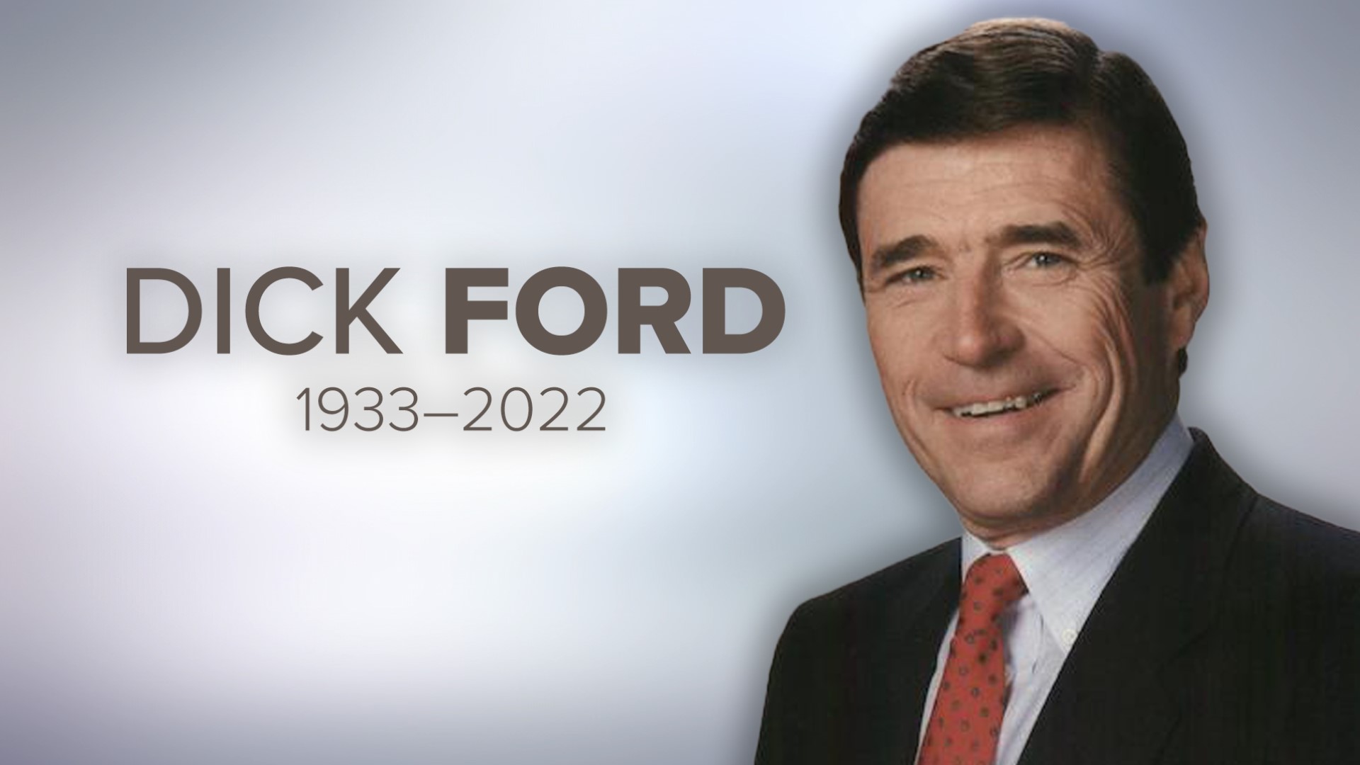 Dick Ford was a part of the KSDK news team from 1969 to 1992. He also worked at other St. Louis TV stations.