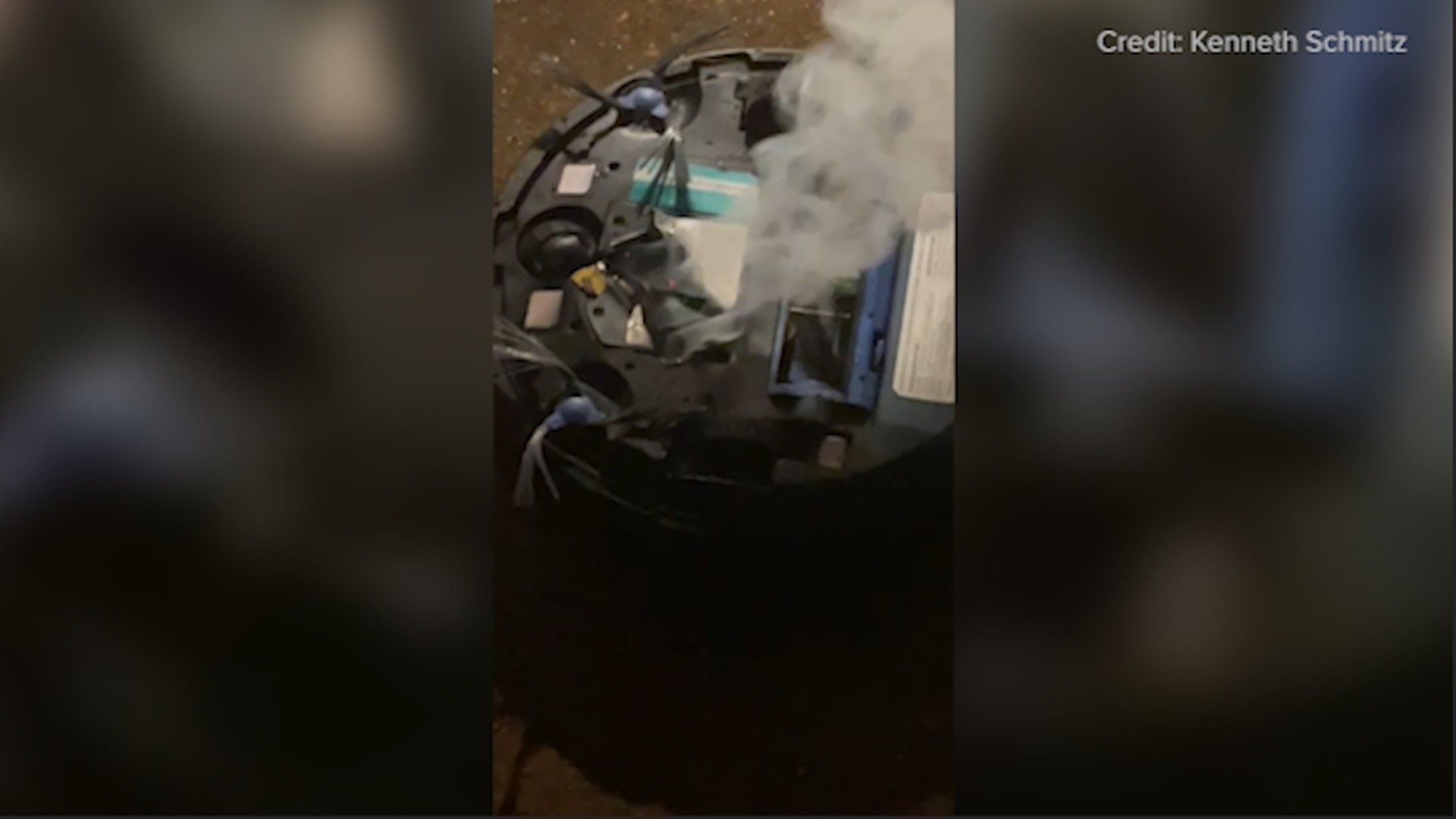 Woah! St. Louis couple tosses robot vaccum before it ruptures