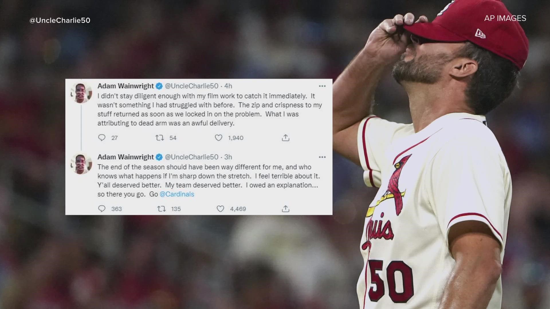 Adam Wainwright on struggles to end 2022 season