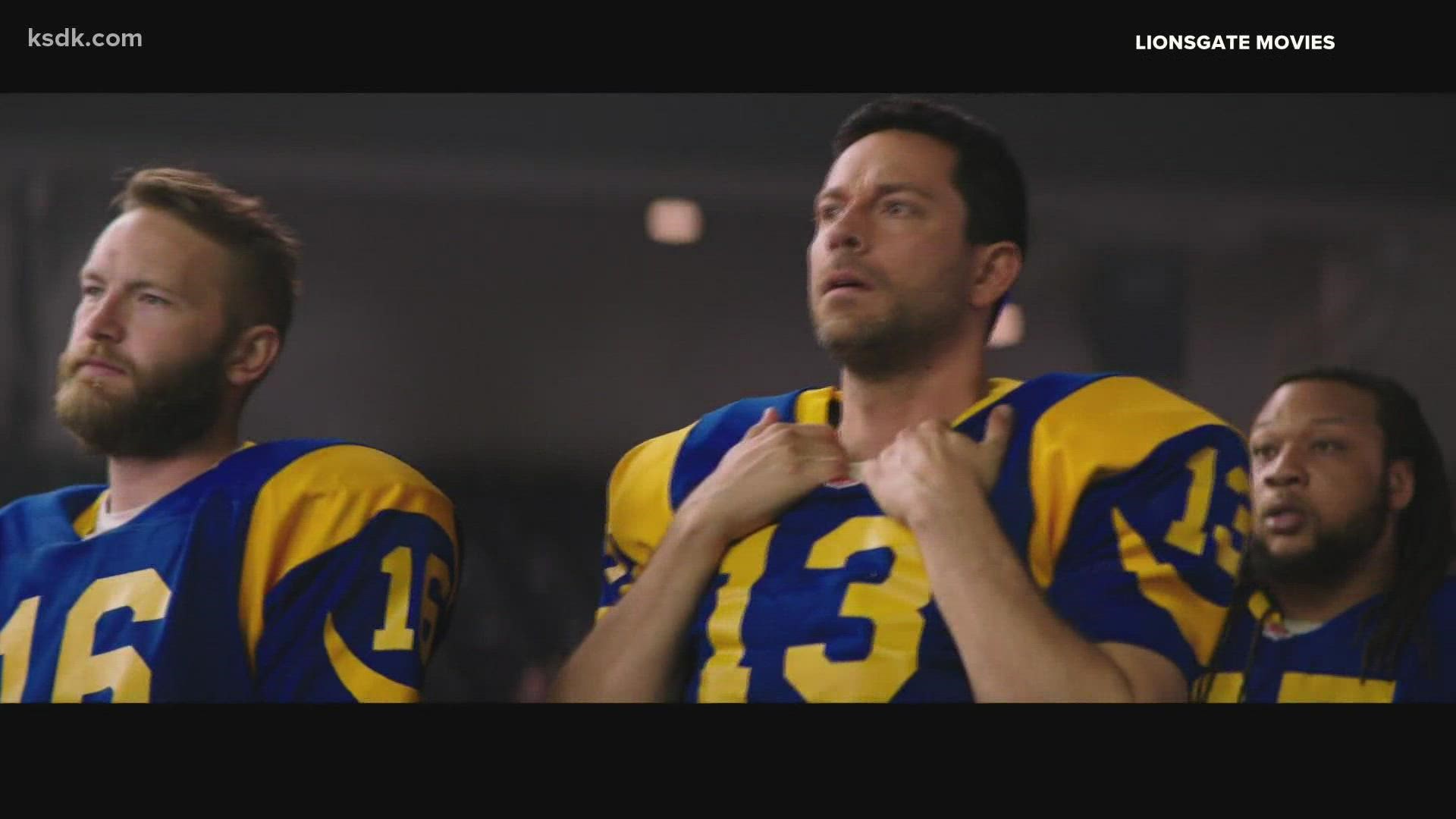 Kurt Warner's story comes to the big screen on Christmas Day, and the first trailer gives a look at Zachary Levi's portrayal of the St. Louis Rams legend