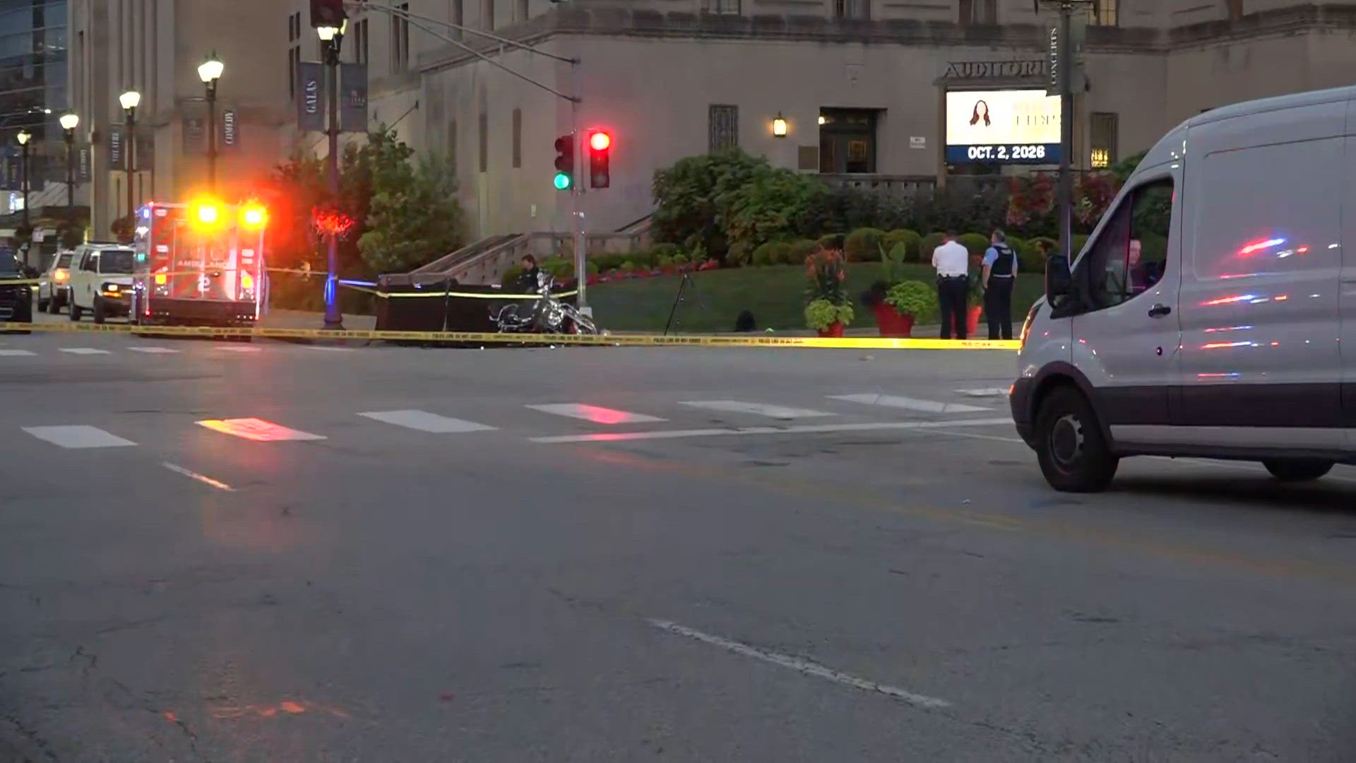 St. Louis police said the motorcycle and a second vehicle crashed at 4:38 a.m. at the intersection of South 14th and Market streets.