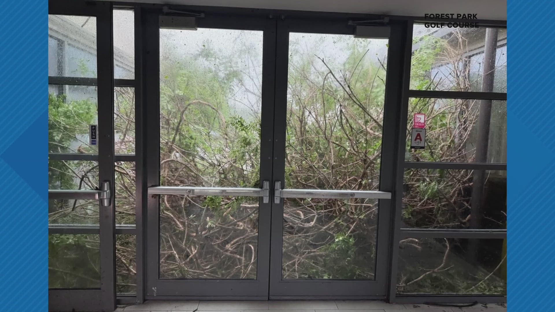 The Forest Park golf course was damaged in the storm.