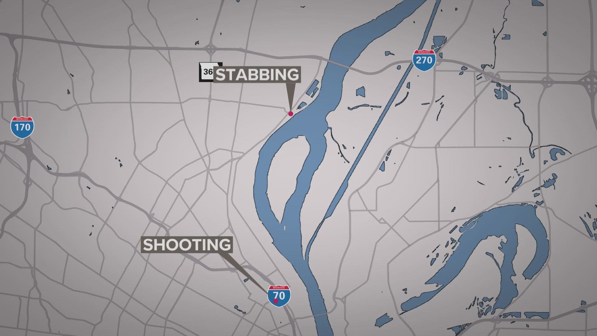 One person was stabbed and another was shot to death early Sunday morning in north St. Louis. Police are investigating the separate incidents.