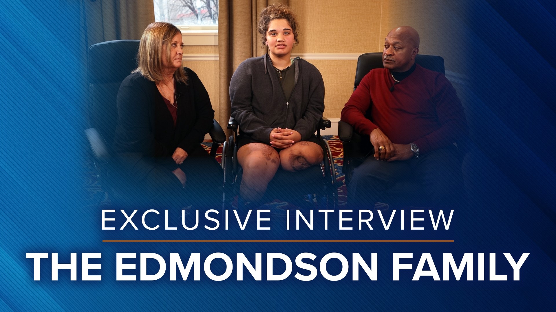 Janae Edmondson, who had both of her legs severed in a February 2023 crash in downtown St. Louis, and her parents talked exclusively with 5 On Your Side.