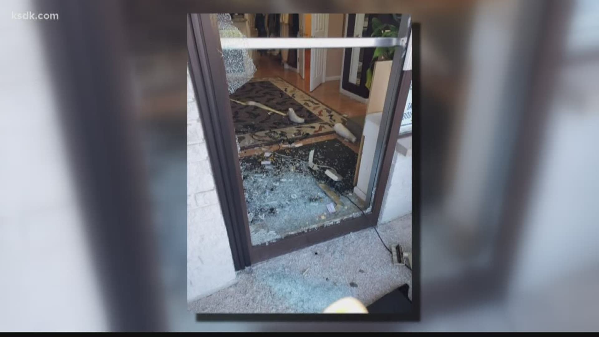 A small business owner said the crooks weren't able to get in the first time they tried, but then the burglars found an unusual method to get inside.