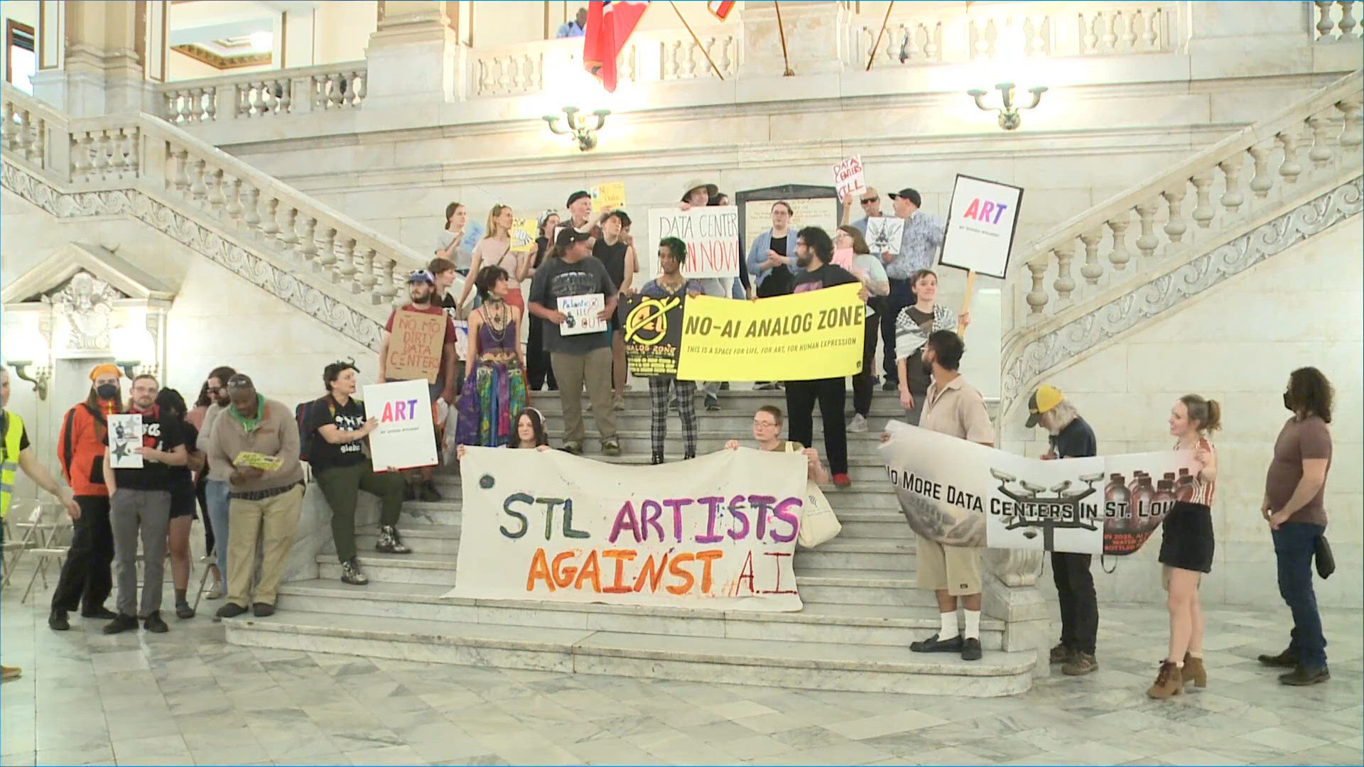 Protest against AI and data centers in St. Louis | ksdk.com