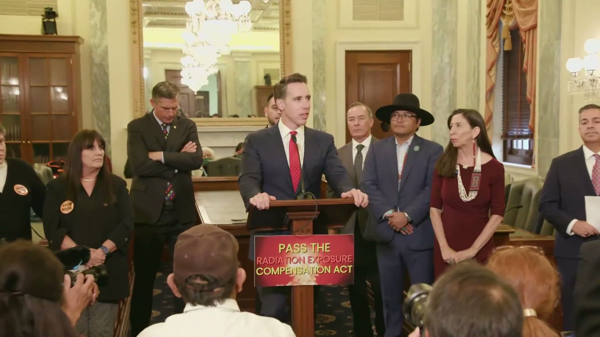 Missouri Sen. Josh Hawley is now pitching a $5 billion cap on mandatory spending for the Radiation Exposure Compensation Act. That's down from $150 billion.