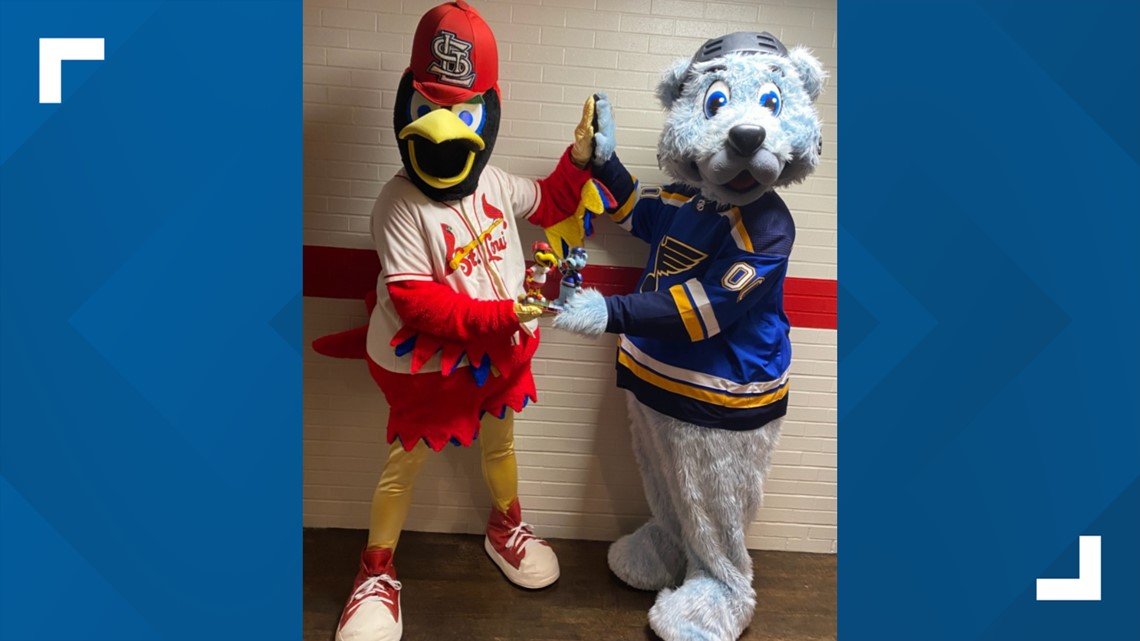 Louie - St. Louis Blues Mascot - Wishing my best friend good luck today!  Let's go Cardinals!!!! #TeamSTL
