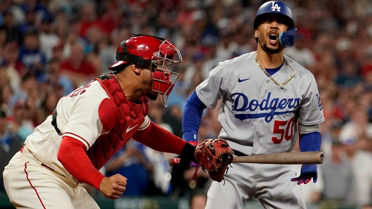 Lars Nootbaar of the St. Louis Cardinals reacts to a called strike