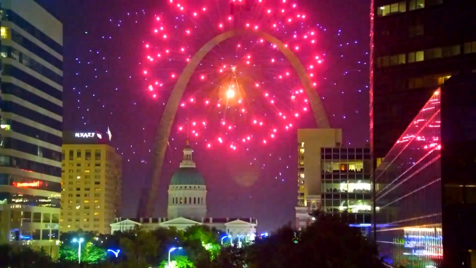 A spectacular fireworks show capped off a day of July 4 activities at Celebrate Saint Louis on the riverfront.