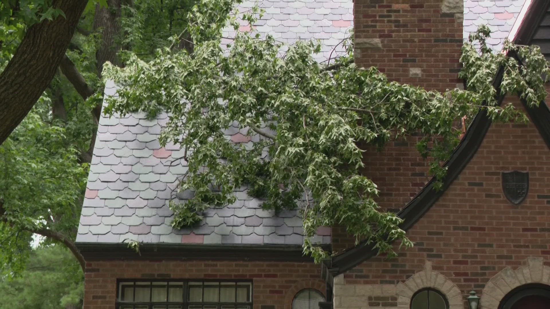 Ameren Illinois said the Metro East was one of the hardest hit areas after weekend storms. Around 400 homes were left to restore power as of Monday afternoon.
