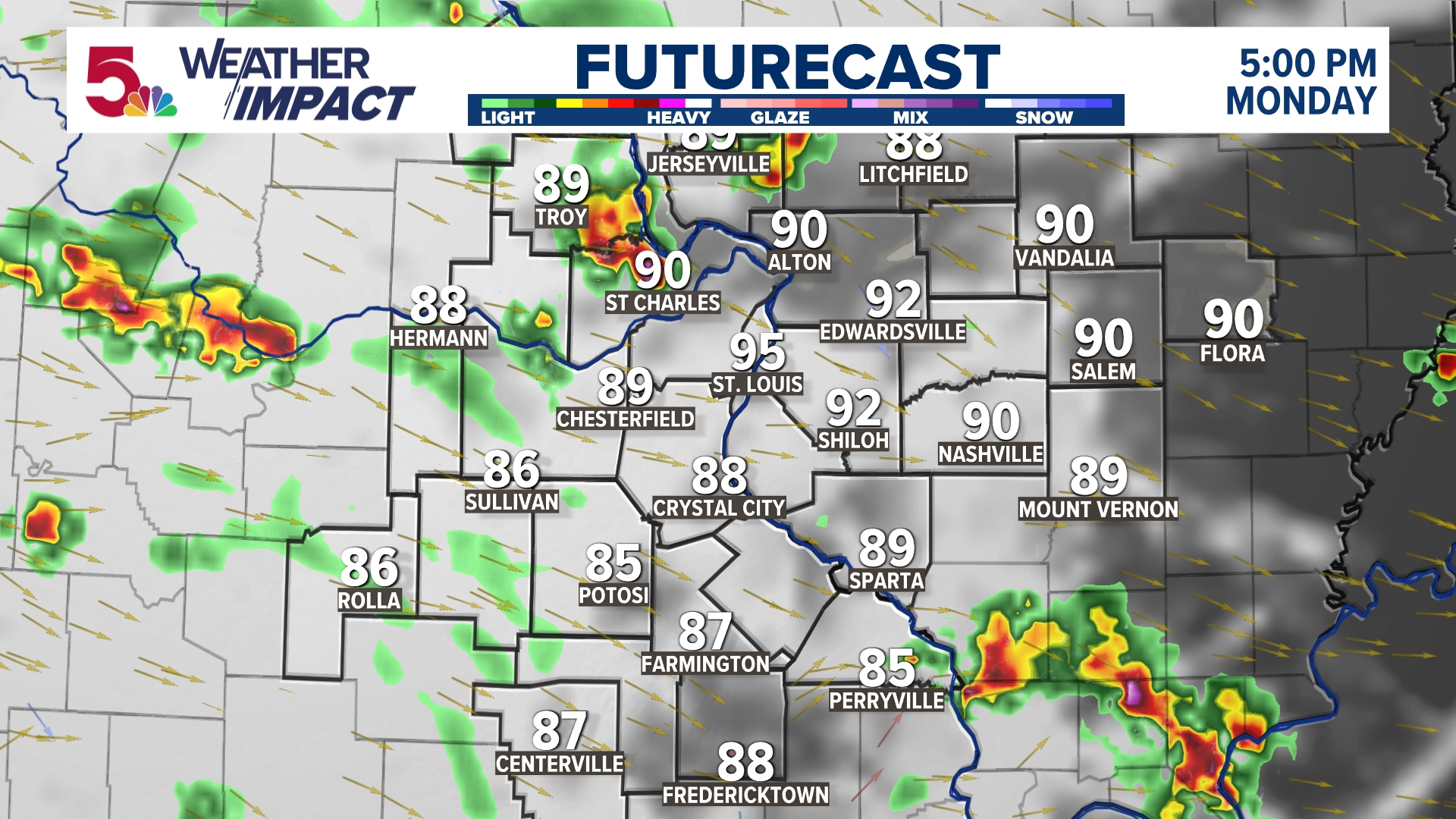 St. Louis weather: Scattered strong storms later Monday | ksdk.com