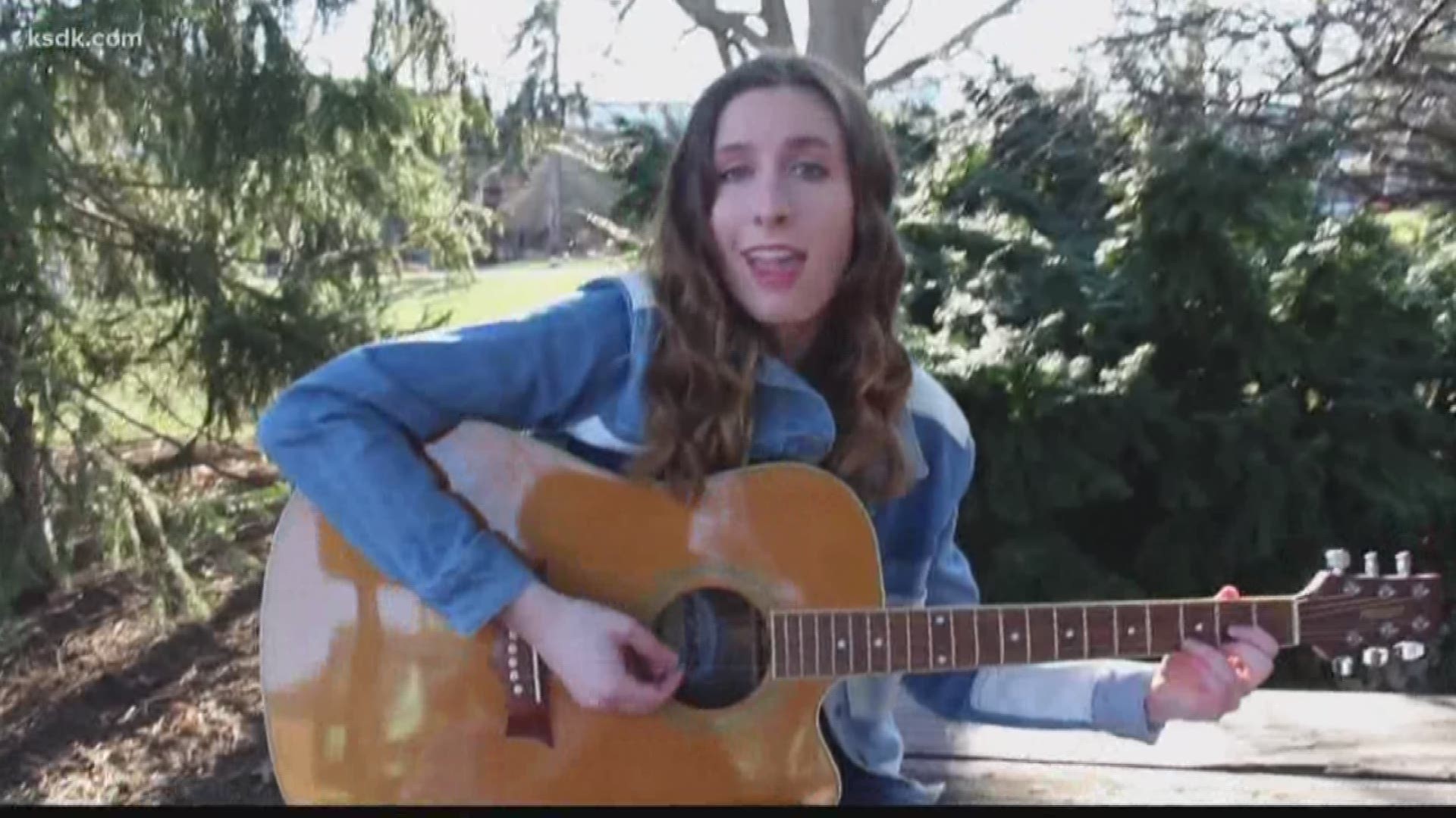 A Belleville native is in the running to win a songwriting competition, but to her, it's about more than winning a scholarship.