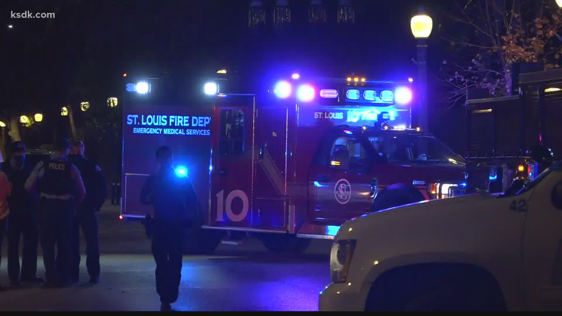 Police say four people were dragged out of an SUV by three armed men