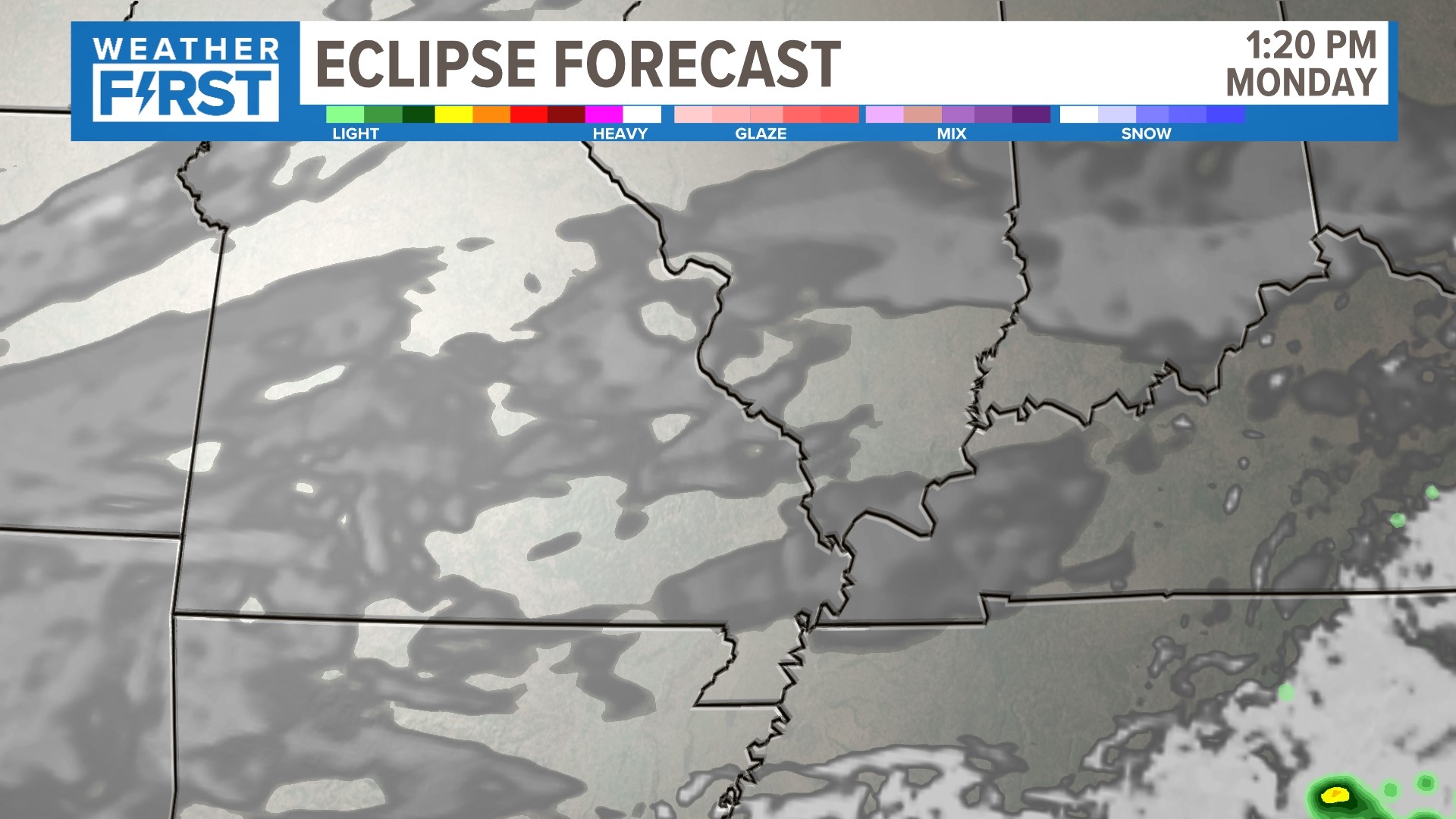 Missouri and Illinois Eclipse Cloud Cover Forecast