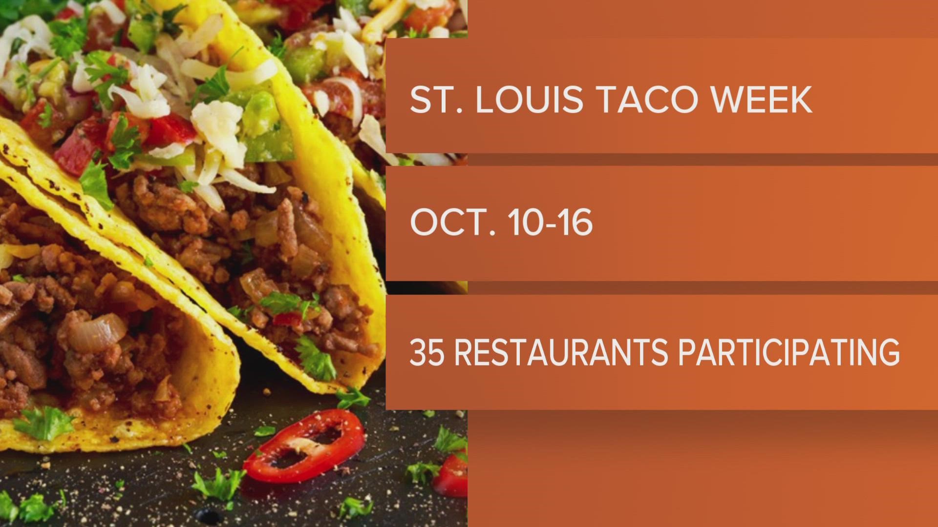 From Oct. 10- Oct. 16, 35 restaurants in the St. Louis area will be serving up their own creative take on a taco.
