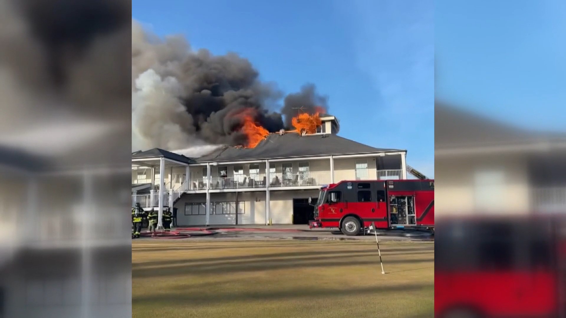 The golf clubhouse was a "total loss," but no one injured during the Woods Fort Golf Course fire.