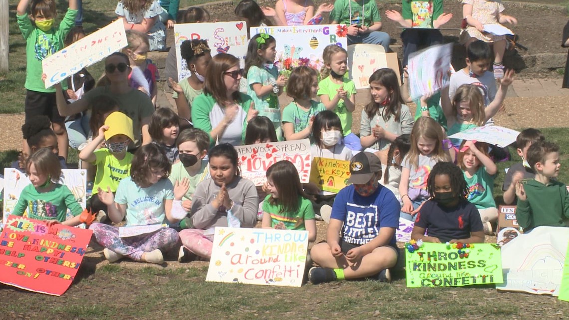 Kids in St. Louis County march for kindness
