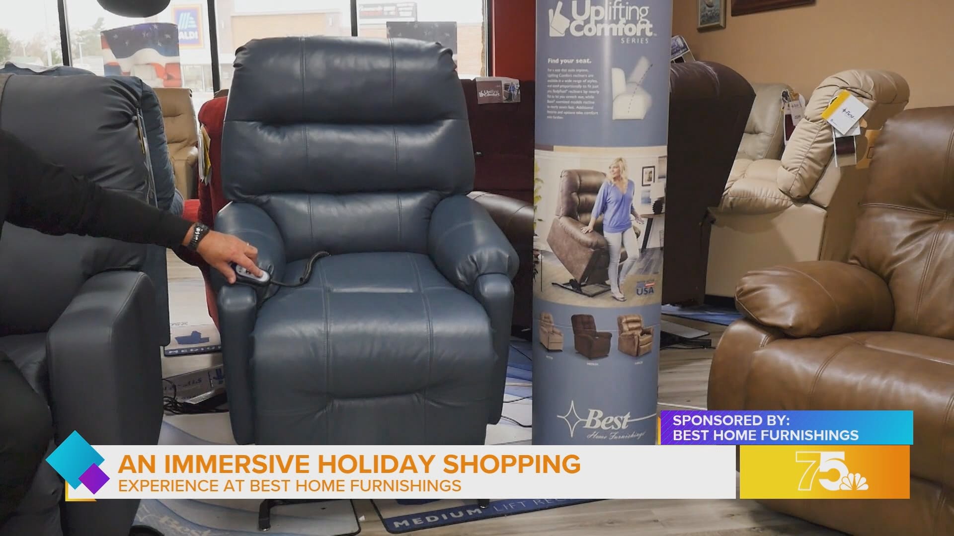 Shop local and shop American made this holiday season! Best Home Furnishings is offering major savings on floor samples & uplifting comfort recliners throughout Dec.