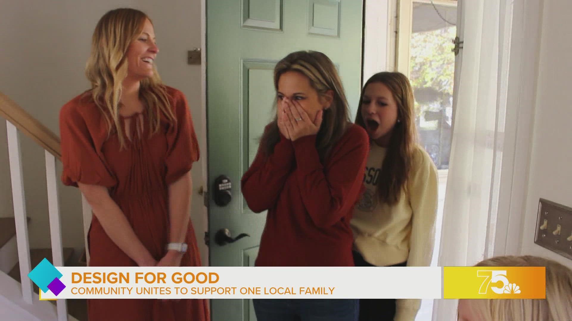 In an effort to turn one family’s year around, Stephanie and her team created ‘Design for Good’ where they give away a free room makeover to one deserving family.