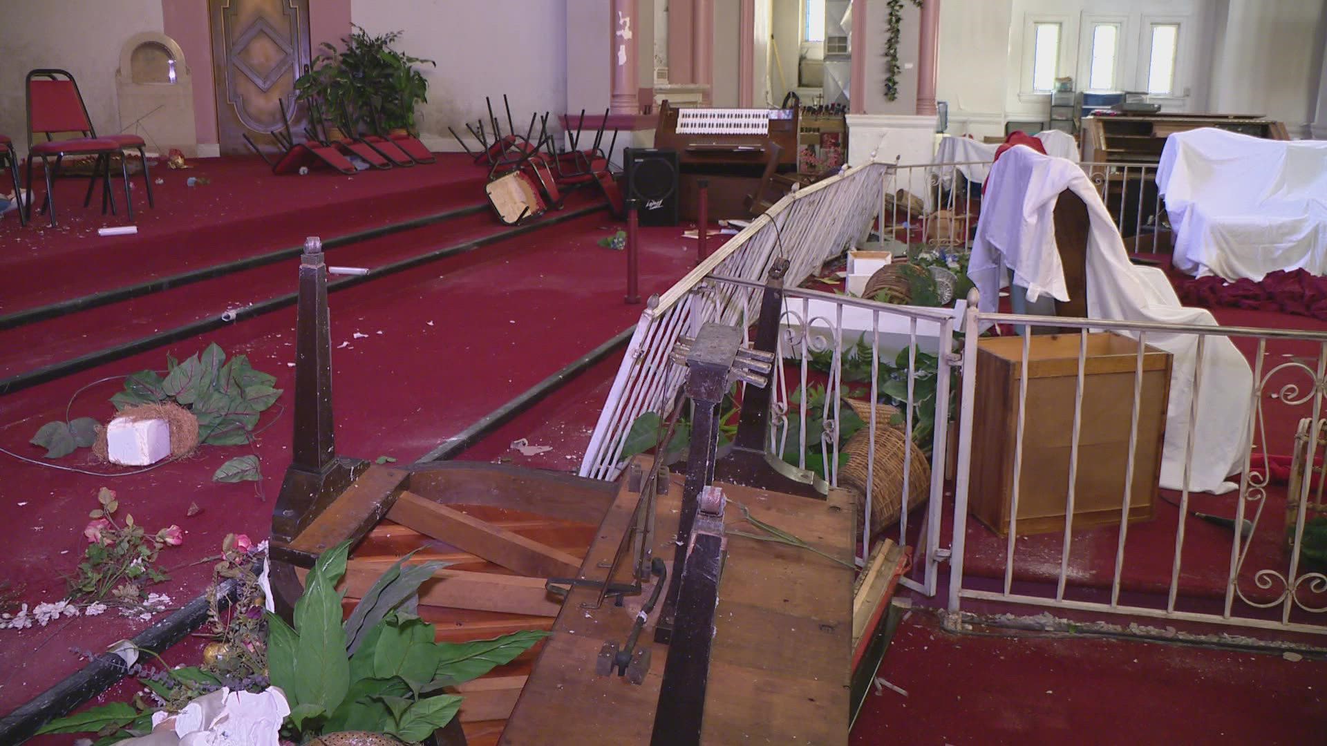 "It just hurts to see all that damage. I will pray for the people who did it," said Pastor Jack Hill Jr.