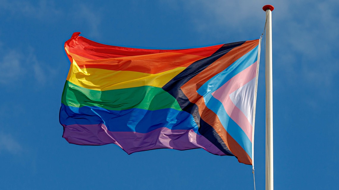 The St. Louis City flag waves before the teams take the field of a