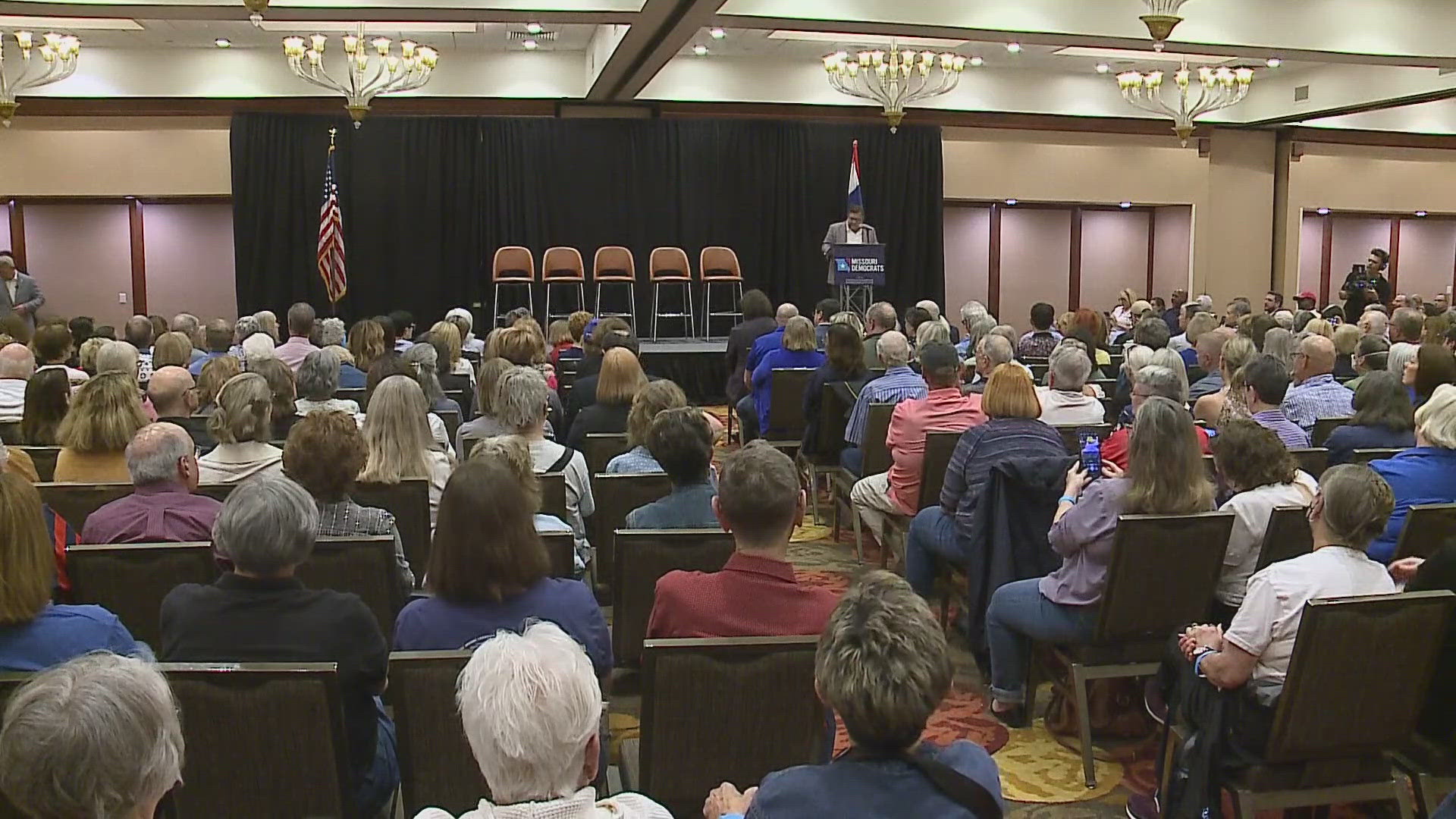 Hundreds of voters were at the town hall to express disapproval of the Trump Administration.