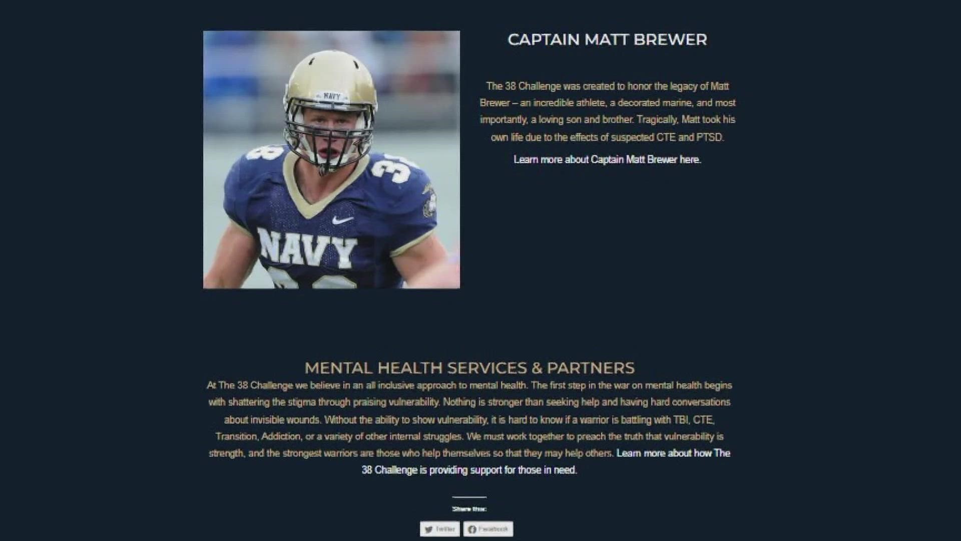After his brother, Captain Mathew Brewer, died by suicide due to the effects of suspected CTE, his brother Brandt McCartney is dedicated to raising awareness.