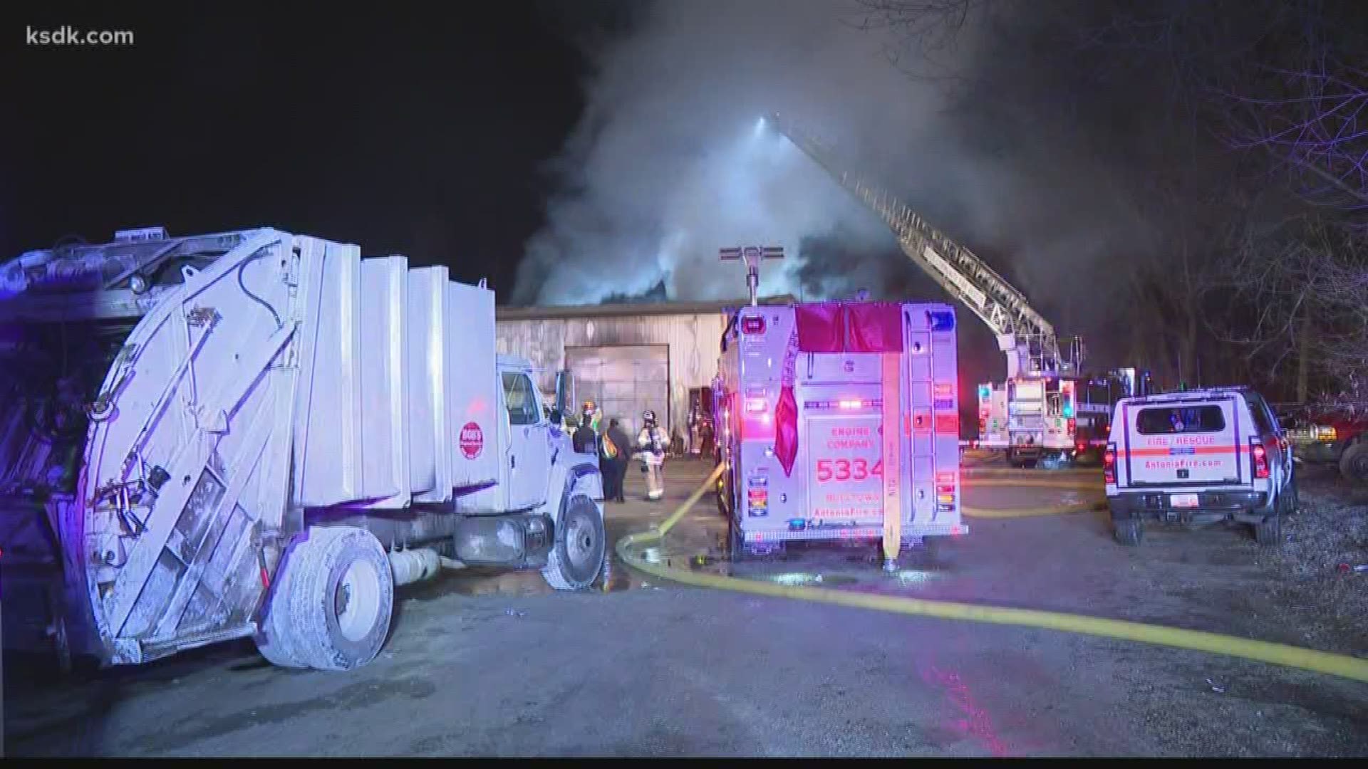 Fire crews responded to Bob’s Disposal Services at 883 Big Z Blvd. around 4:25 a.m.