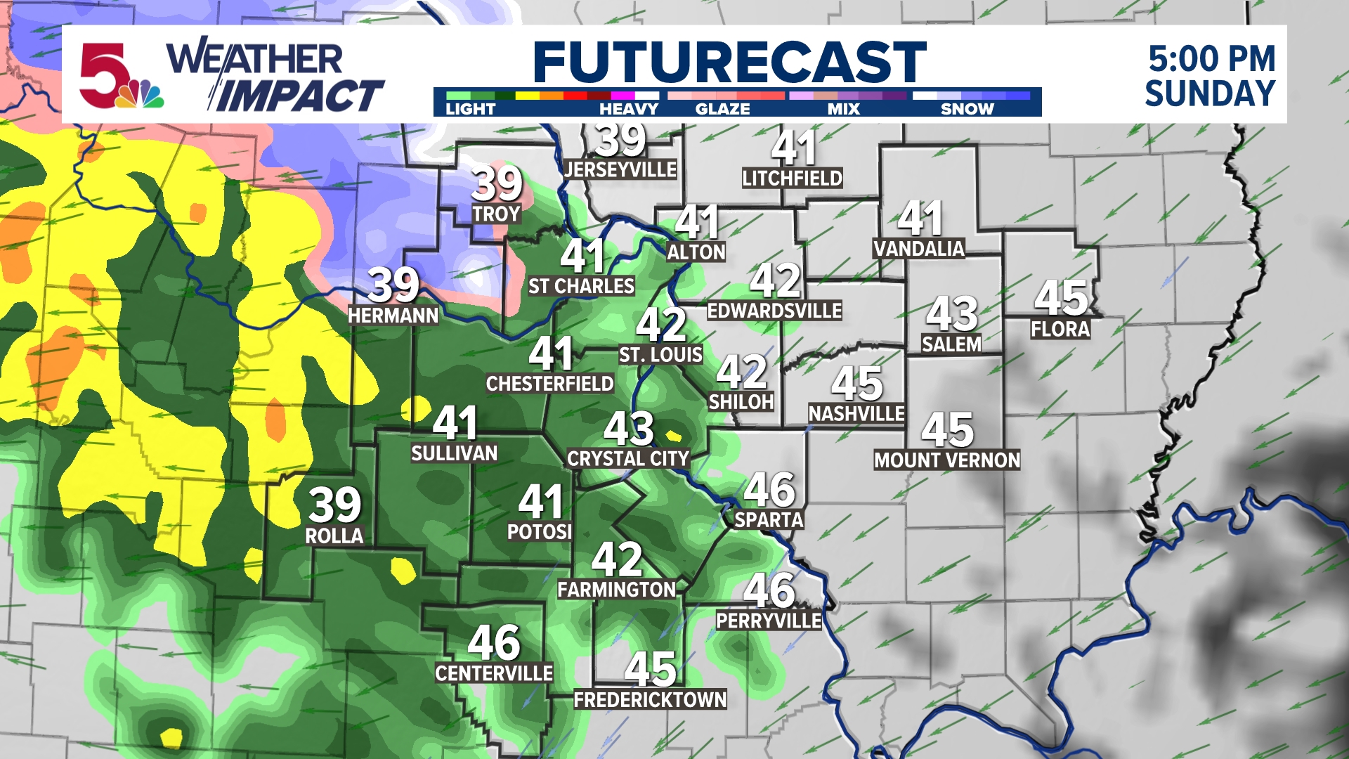 Wintry mix returns to the forecast Sunday into Monday | ksdk.com