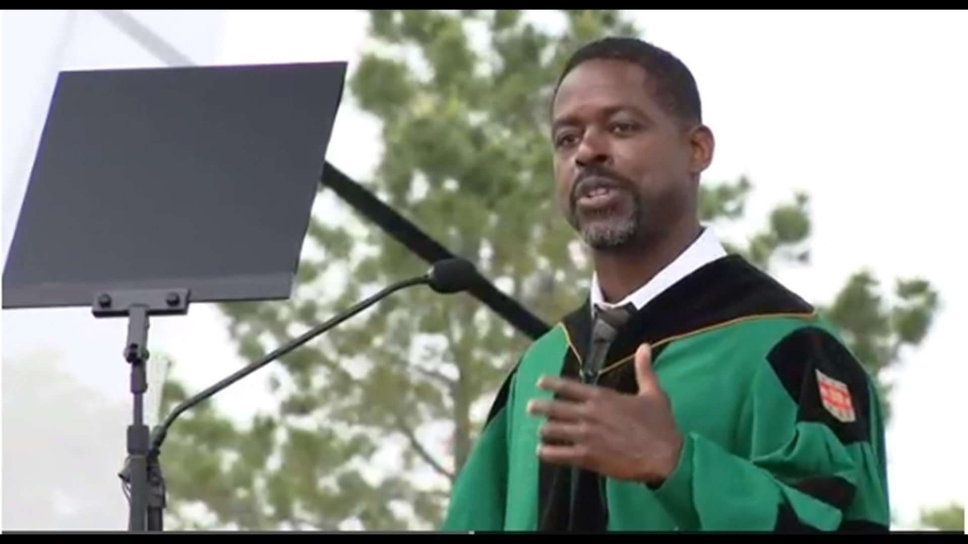 Washington University students received their diplomas today as they walked across the stage. Actor, and St. Louis native Sterling K. Brown gave a speech.