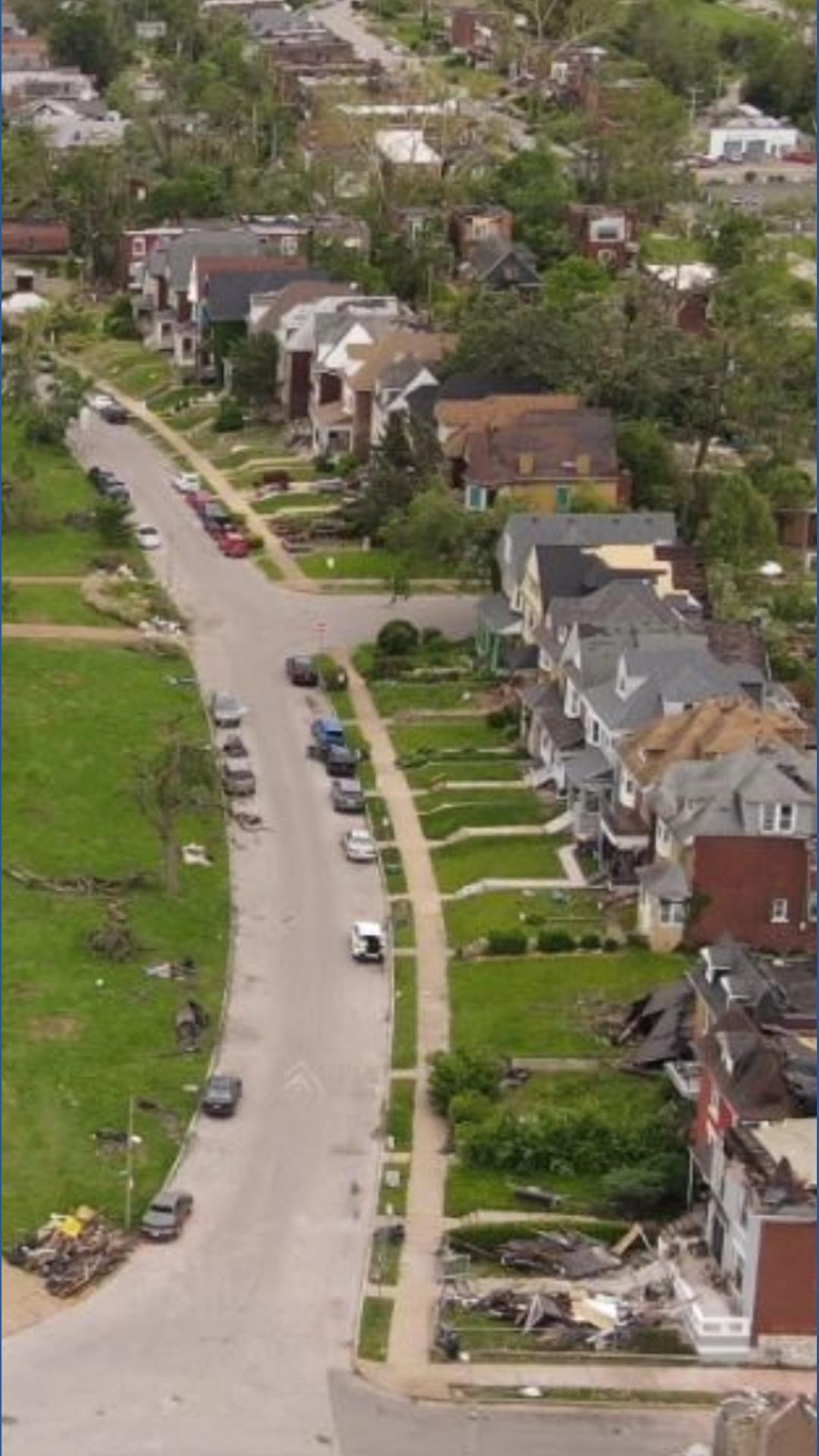 RAW: Drone video shows EF3 tornado damage in St. Louis neighborhoods ...