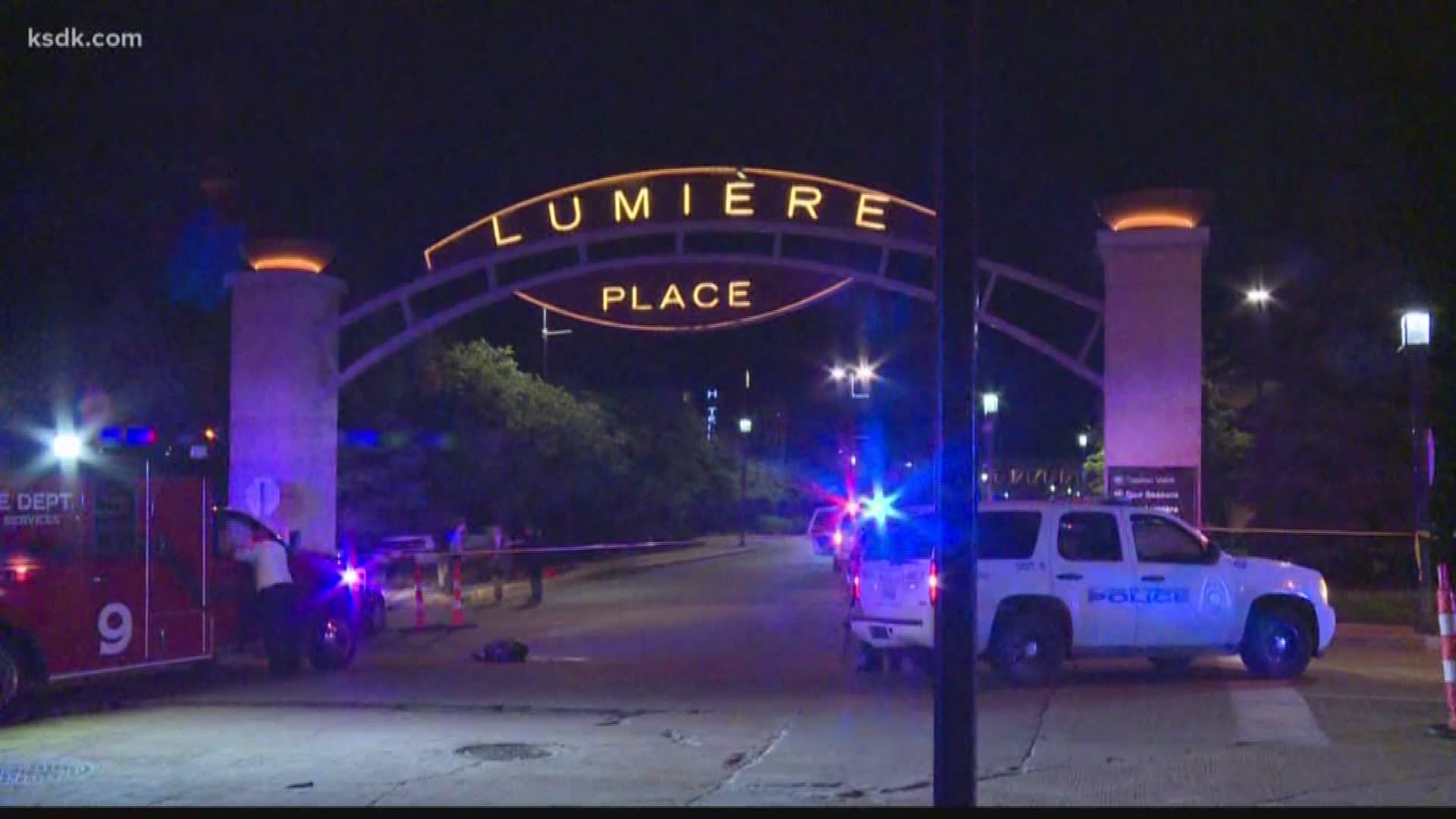 Someone called in the report of a shooting at about 1:06 a.m. at 2nd Street and Carr  Street, which is right outside Lumiere Place Casino.
