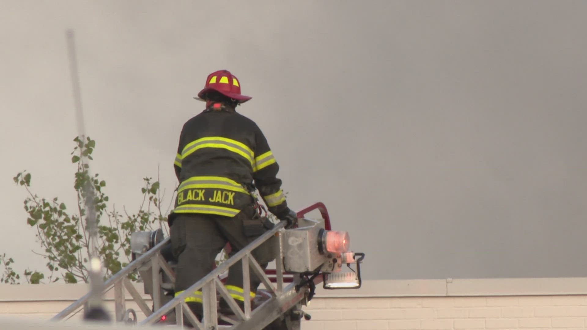 A fire broke out at the Jamestown Mall in north St. Louis County Wednesday evening. Multiple agencies responded.