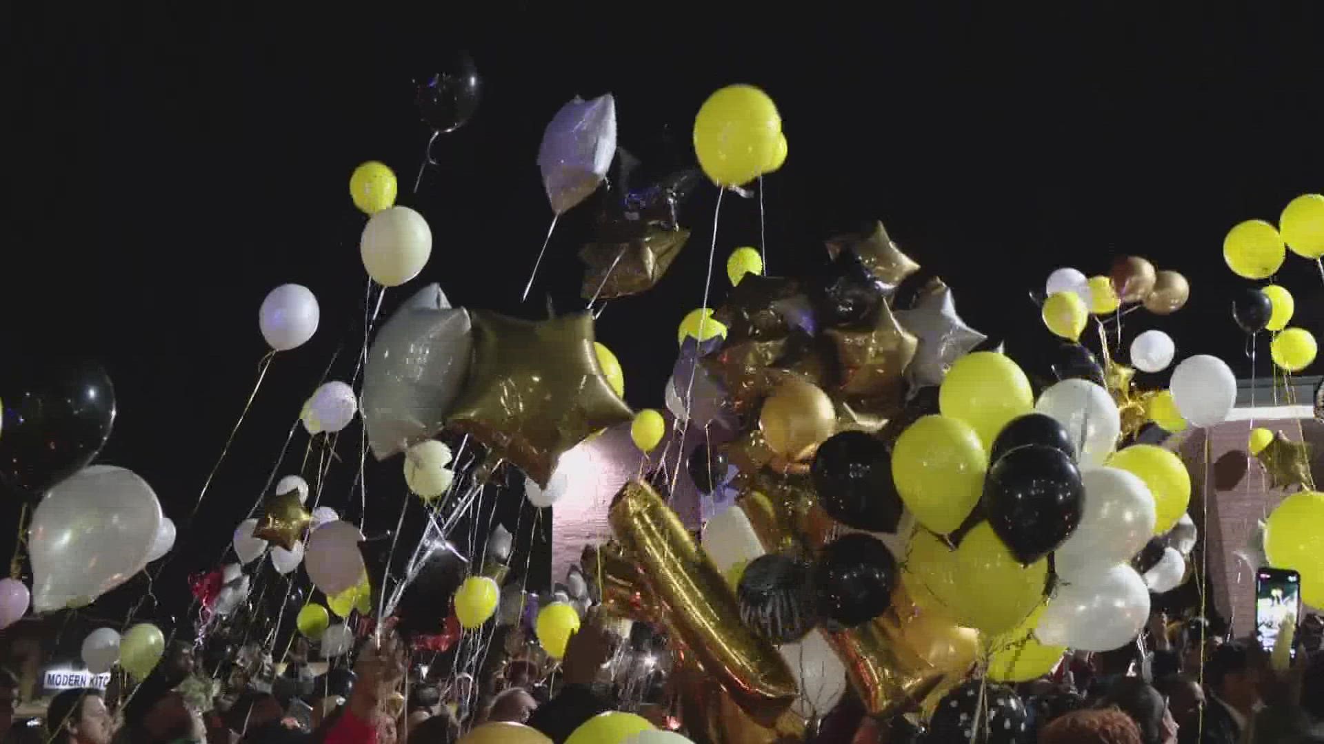 Family members, friends and classmates of the victims gathered in St. Louis Wednesday night.