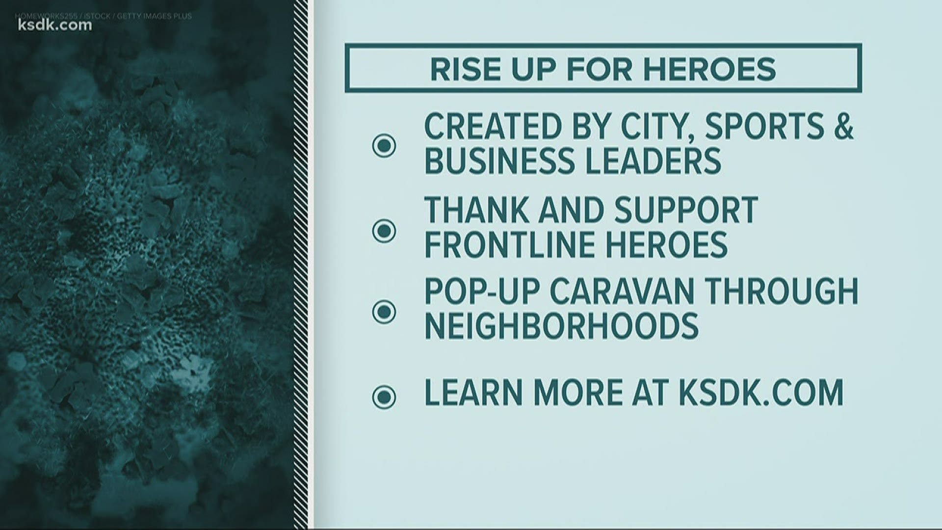 Rise up each night at 7 p.m. throughout the St. Louis region by coming outside to express your gratitude to the front line workers