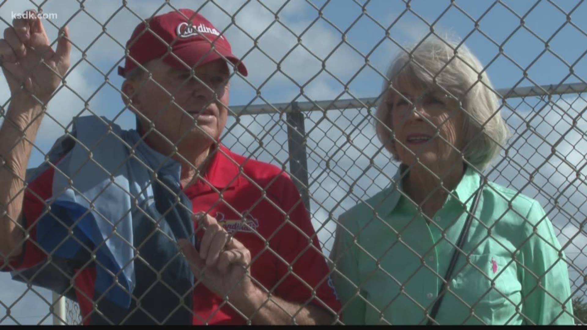 Drenda and Dick Sims have been together for 55 years and they’ve been Cardinals fans forever.