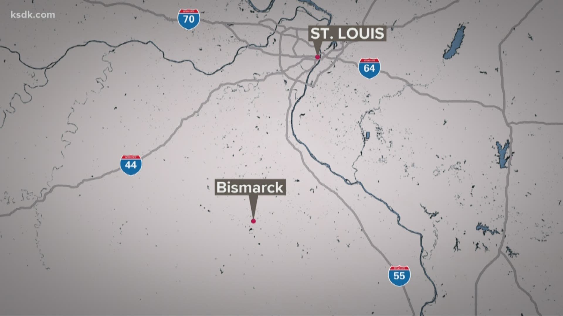 Officers said they arrived at a home in Bismarck, Missouri, they found a man holding a gun