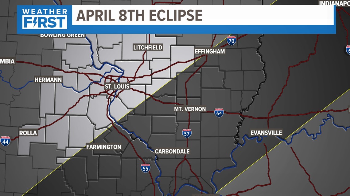 Minute-by-minute of the April 8 total solar eclipse in St. Louis