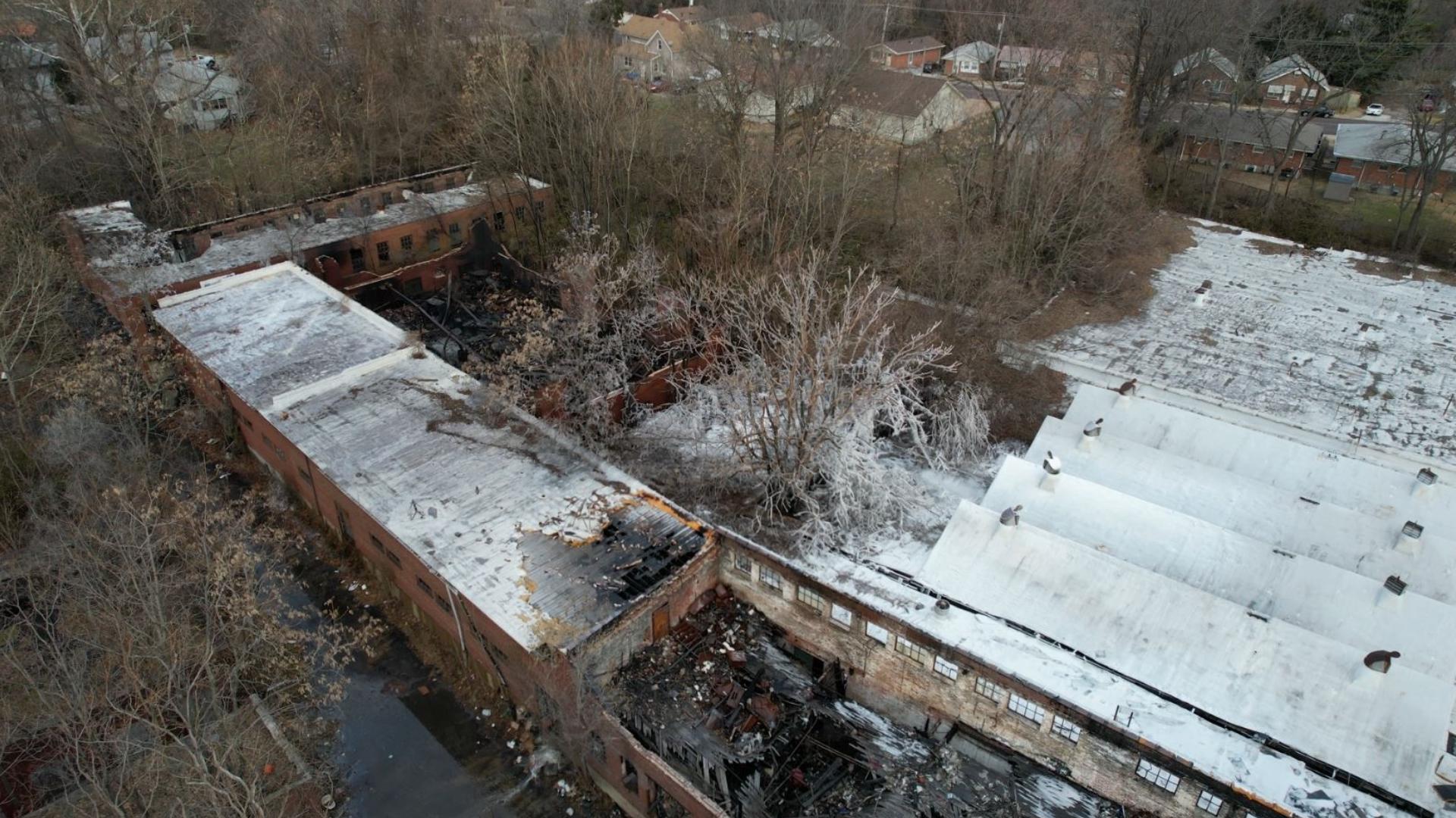 The same building was the site of a hazardous fire in 2021 that triggered evacuations and criminal charges against the former owners