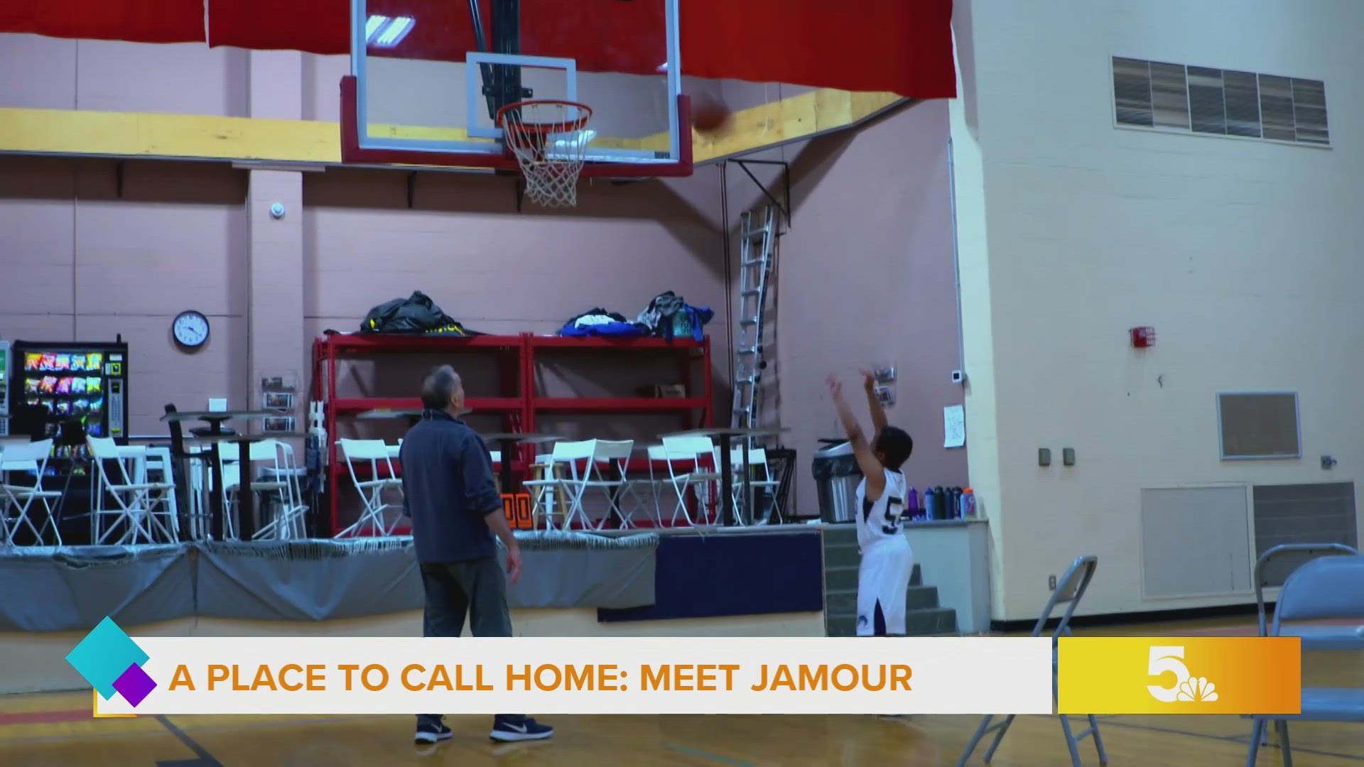 Anthony Slaughter heads to the basketball court with Jamour in today’s A Place to Call Home.