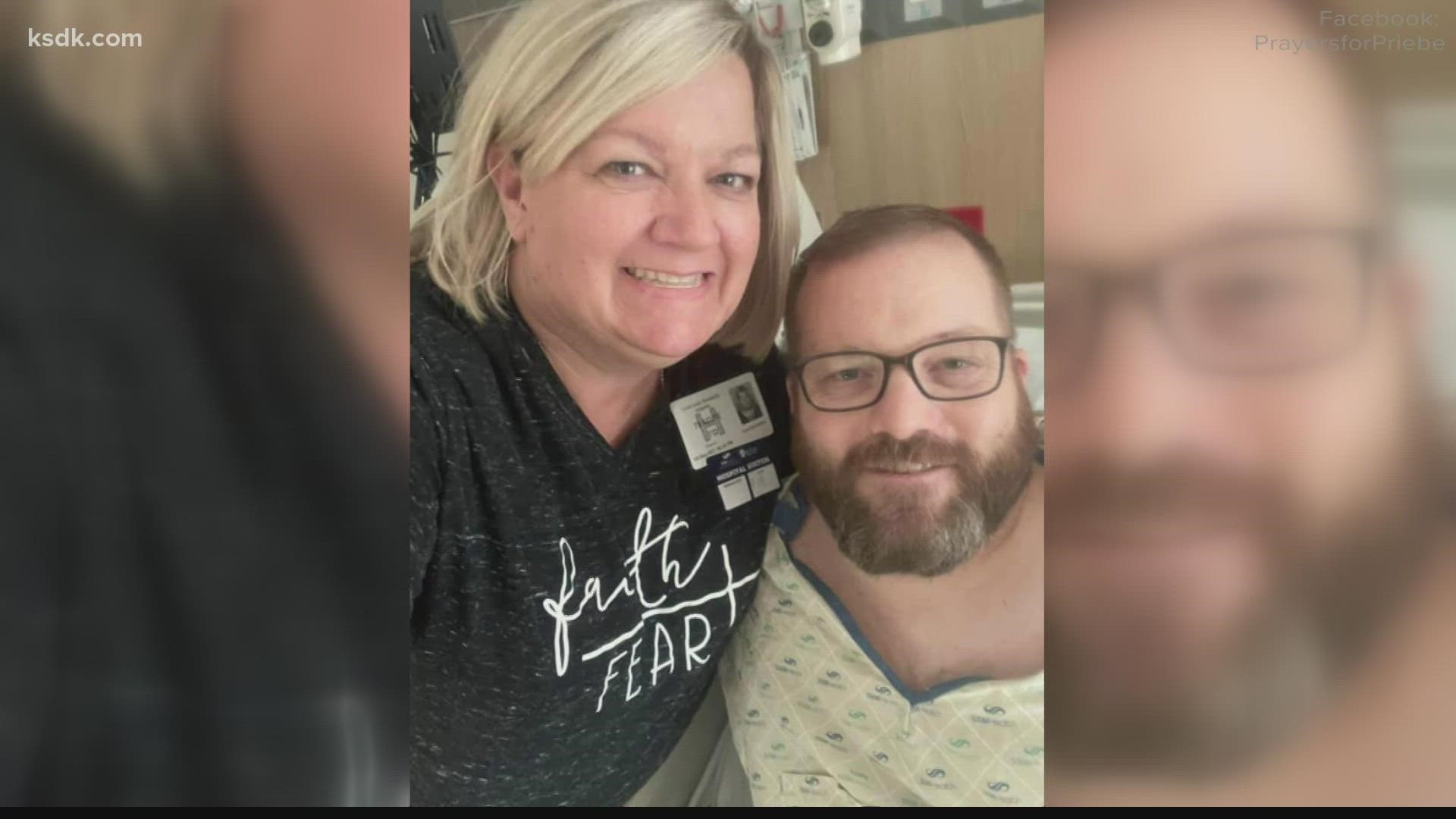 Springfield Officer Mark Priebe had a kidney transplant at SLU and his donor was 22-year-old Independence Officer Blaize Madrid-Evans who was killed on duty.