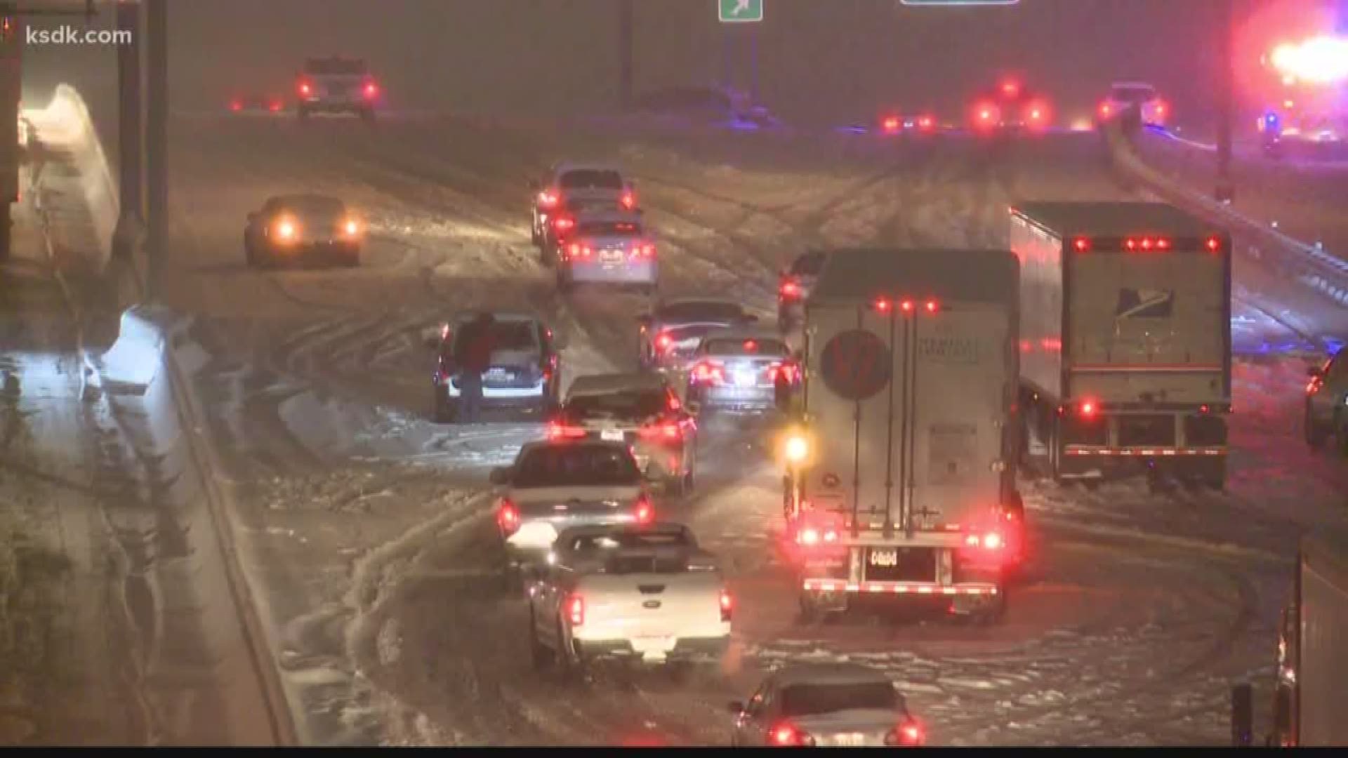 Drivers stuck on interstates for hours during snow storm