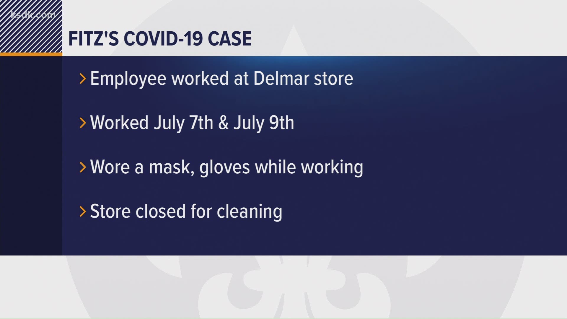 The server last worked on July 7 and 9 and wore a mask and gloves at all times, the restaurant chain said