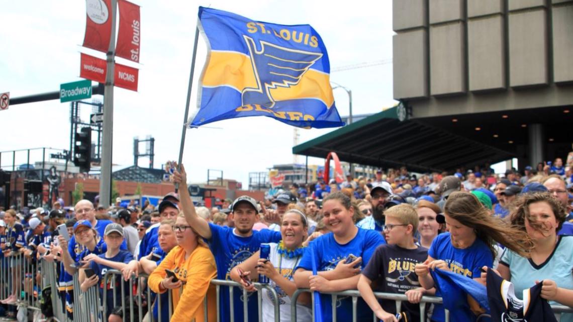 Fans pack downtown St. Louis to cheer on the first-time champion Blues